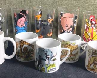1973 Pepsi Looney Tunes Glasses And Animal Mugs 
