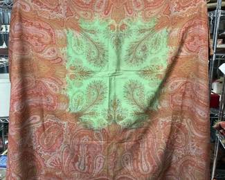 PAISLEY KASHMIR SHAWL With Green Medalion