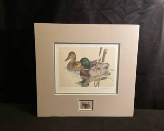 Signed Larry Hayden 1981 Texas Waterfowl Duck Stamp Limited Edition Print With Stamp 