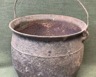 Antique Footed Cast Iron Cauldron