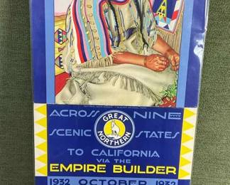 Great Northern Railroad October 1932 Morning Star Calendar 