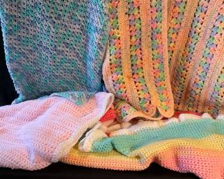 Hand made ( crochet/knitted )baby blankets