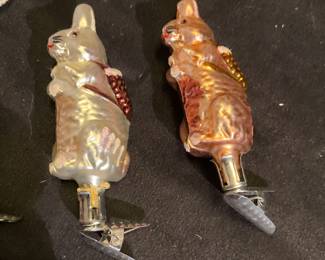 Mercury Glass Clip on Bunnies