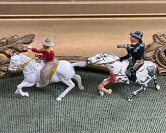Vintage Cast Metal Cowboy Figurines