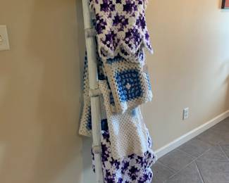 Blankets. Blanket ladder not for sale 