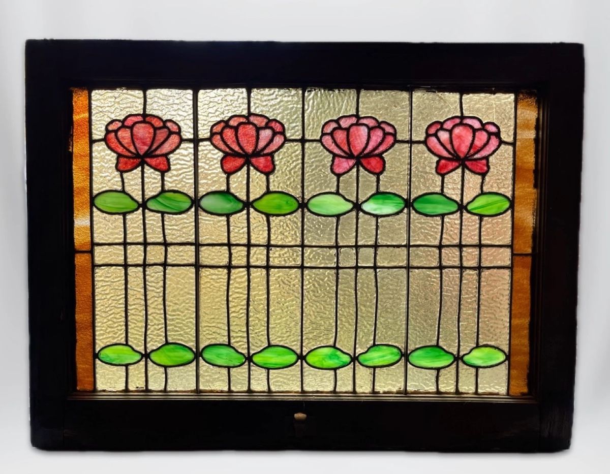  001 Flower Stained Glass Window