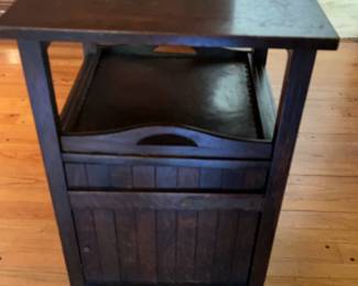 Antique Liquor Cabinet with serving tray