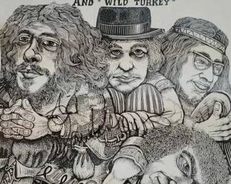 Jethro Tull 1972 Cornell Concert Poster  Signed By Ian Anderson