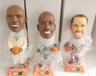 NBA TNT Bobblehead Collectors NIB Charles Barkley, Erie Johnson, Kenny Smith