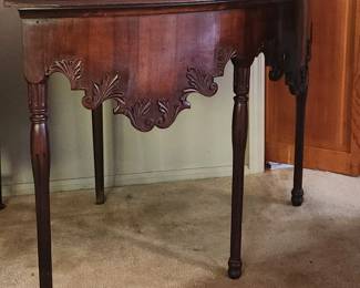 Mahogany Corner Console Table