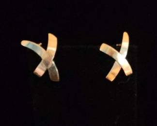 X Design Gold Earrings 18k 