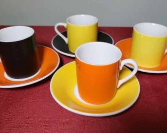 Midcentury Colorful Espresso Set
