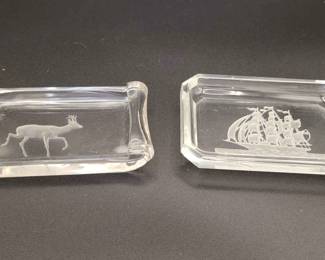 Art Deco Glass Bowl Trays