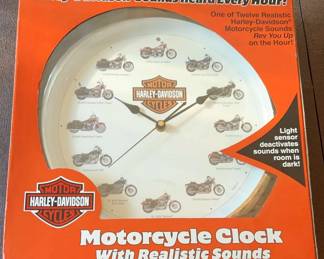 Harley Davidson Motorcycle Clock New in Box