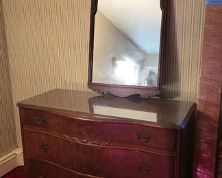 Antique John Stewart Dresser and Mirror