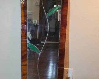 Stained Glass with Flower Design