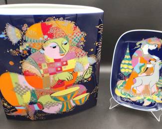 Rosenthal Bjorn Wiinblad 1001 Nacht Dish And Vase