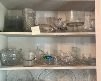 Numerous glassware items