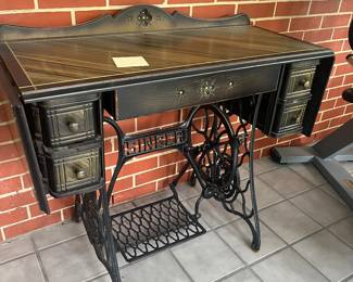 Old sewing machine table