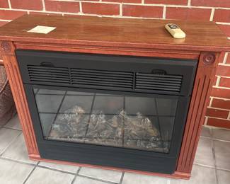 Free standing faux fireplace