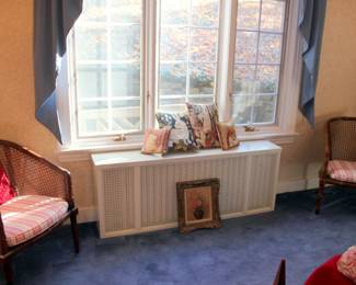 Pair of Caned Barrel Chairs