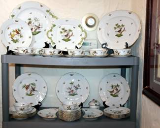 44 pcs. Herend Rothschild Birds China