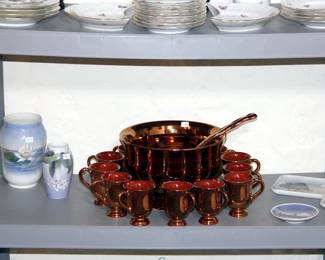 Punch Bowl, Royal Copenhagen Vases, Royal Copenhagen Coasters