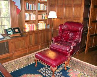 Old Hickory Leather Chair & Ottoman