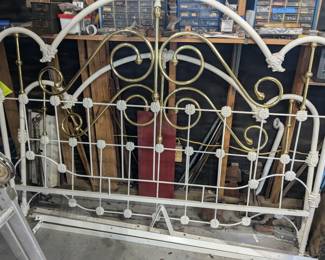 Brass & iron bed