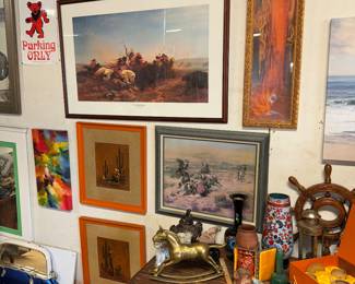 LOTS OF ART AND OTHER ITEMS 