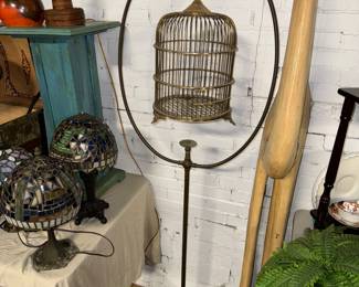 LARGE BRASS BIRD CAGE 
