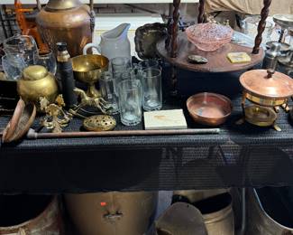 copper pots and more antique items 