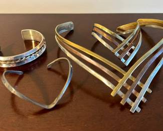 Mixed Metal Jewelry With Sterling Cuff
