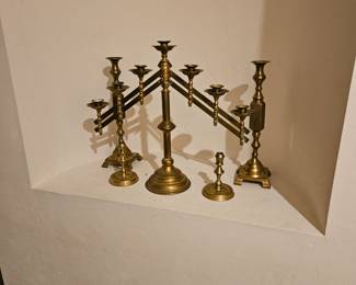 Brass candlesticks 