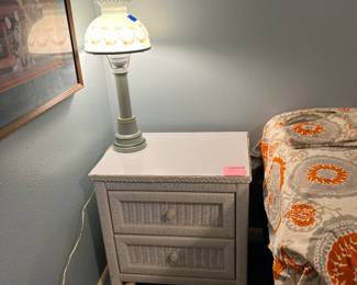 Wicker Nightstand 
