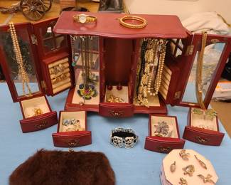 Costume Jewelry
and Vintage Sable Purse