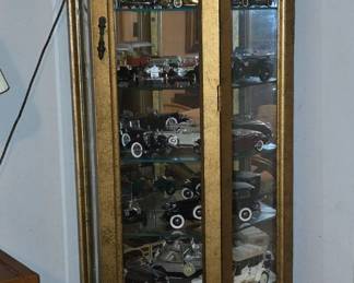 Midcentury Gold Display Cabinet