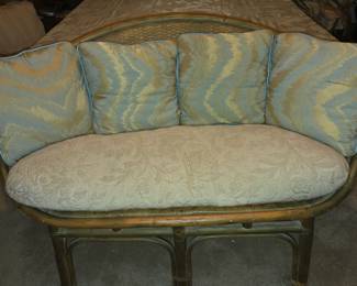 Bamboo Couch with Cushions