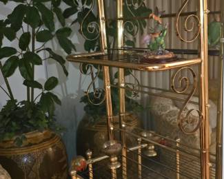 Brass Bakers Rack - Side View