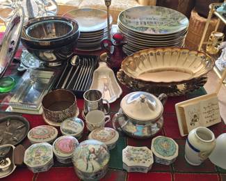 Small Music Boxes - Silverplate - Collectible Plates