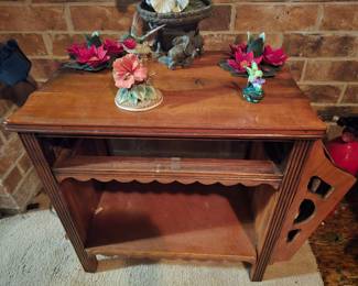 Vintage Side Table - Porcelain Birds