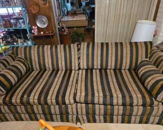 Black Striped Couch