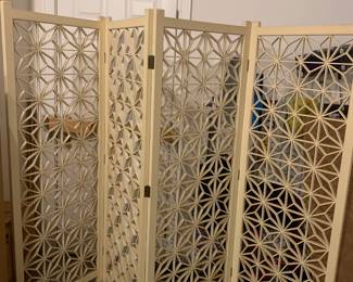 Four panel vintage screen….mid century modern vibe!