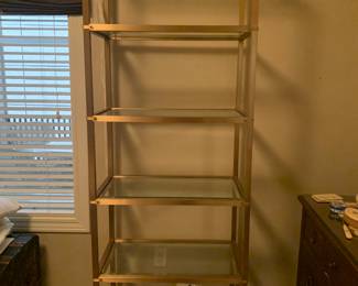 Brass and glass stagers shelf