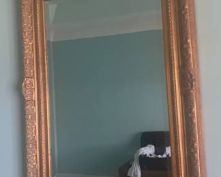 Large gold beveled mirror….quality!