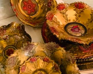 Goofus Glass that's red, gold and perfect