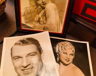 signed Jean Harlow picture--Mae West and Gary Cooper studio pictures are not signed
