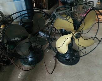 the smaller Emerson fans--notice the brass one with the "Mickey Mouse" blades