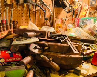 whole room filled with old tools--most have not been dug out yet