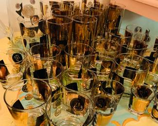 very large set of Cera coin glass--never used